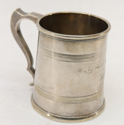 Image for Lot Reverend Henry Ward Beecher gifted silver tankard