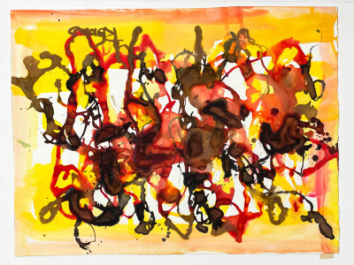 Image for Lot William Ronald - Untitled (yellow and red abstract)