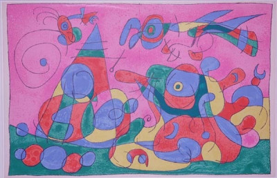 Joan Miró - Le trésor et la Mère Ubu, pl. IX, from Suites for Ubu Roi