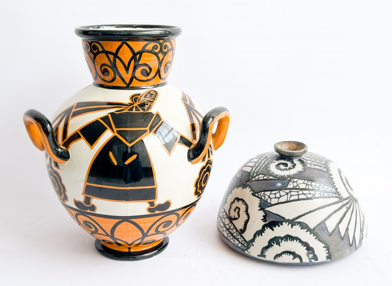 Image 1 of lot 2 HB Quimper Pottery Vases