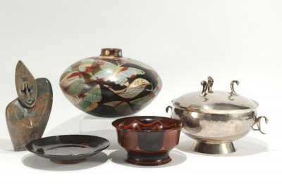 Image for Lot 5 Metal, Wood and Ceramic Artisan Objects