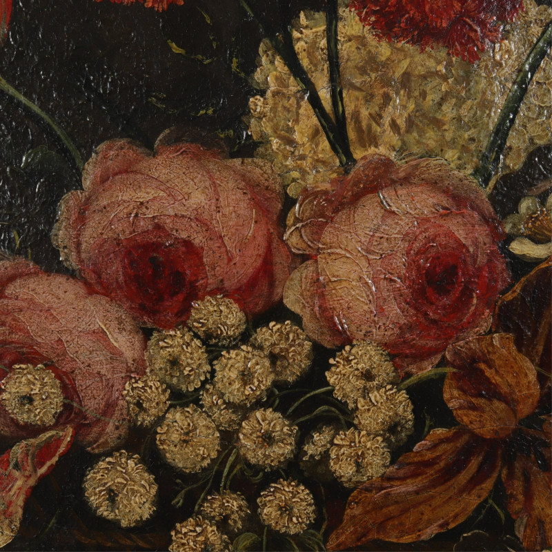 Image 3 of lot 18th C. Dutch Floral Painting, O/C