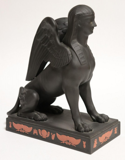 Image for Lot Wedgwood Black Basalt Sphinx
