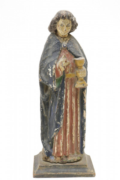 Image for Lot Spanish Colonial Figure of a Saint