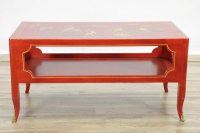 Image for Lot Chinese Red Lacquer Coffee Table