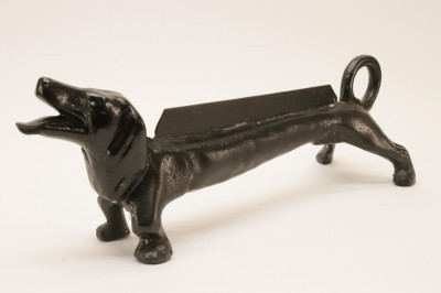 Image for Lot Cast Iron Dachshund Boot Scrape