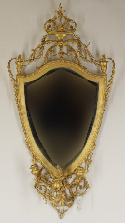 Image for Lot Edwardian Giltwood  Composition Mirror