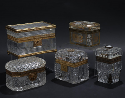 Image for Lot 5 Charles X Ormolu  Cut Glass Boxes 19th C