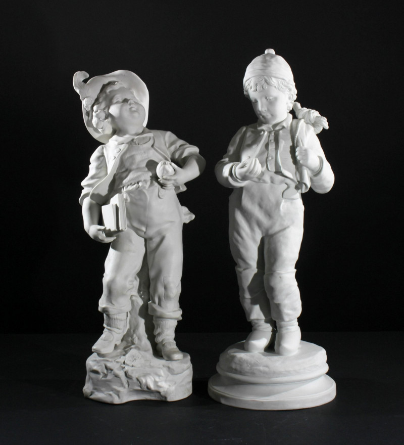 Image 10 of lot 4 Continental Bisque Figures of Children