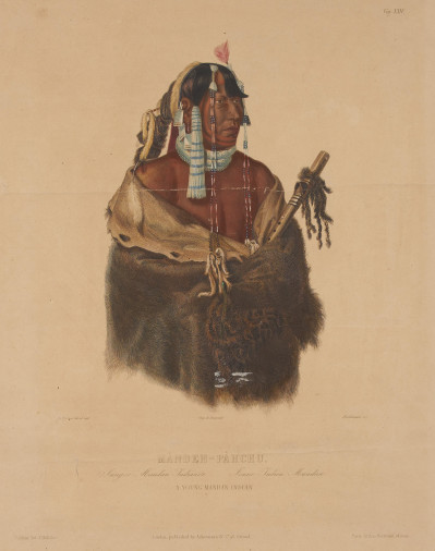 Charles Bodmer (attributed) - Mandeh-Pahchu, A Young Mandan Indian