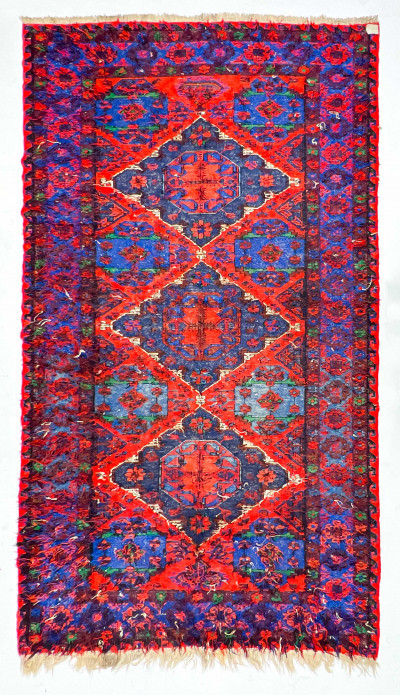 Vintage Soumak Flatweave Carpet, 12' x 7'