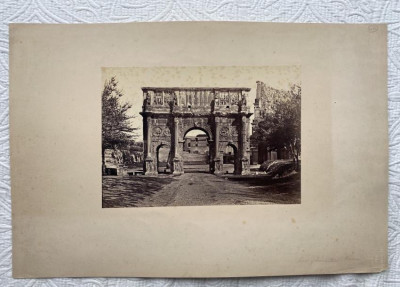 Image for Lot Spithover photo: Arch of Constantine Rome 1860s