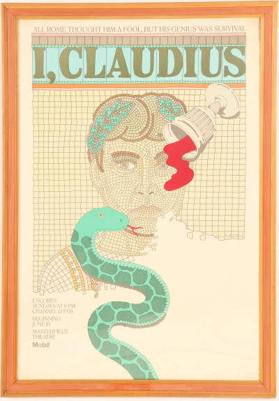 Image for Lot Seymour Chwast, I Claudius Poster, PBS series