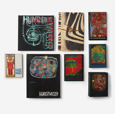Collection of 8 Friedensreich Hundertwasser books