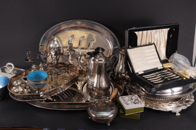 Image for Lot Collection of Silverplate Tableware