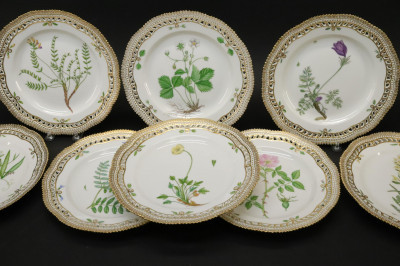 Image for Lot 8 Royal Copenhagen Flora Danica Plates