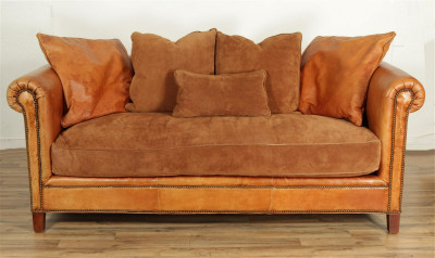Ralph Lauren Chesterfield Style Leather Sofa