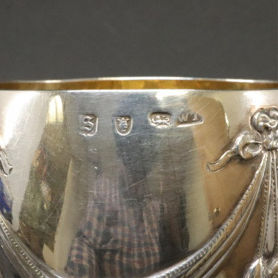 Image 5 of lot 4 George III Silver  Gilt Goblets  London 1773