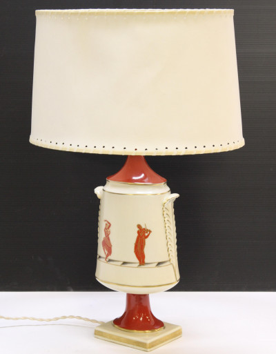 Image for Lot Gio Ponti for Richard Ginori Porcelain Lamp