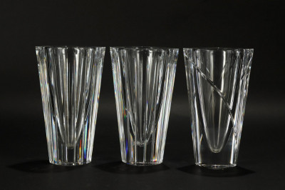Image for Lot Three Orrefors Crystal Vases