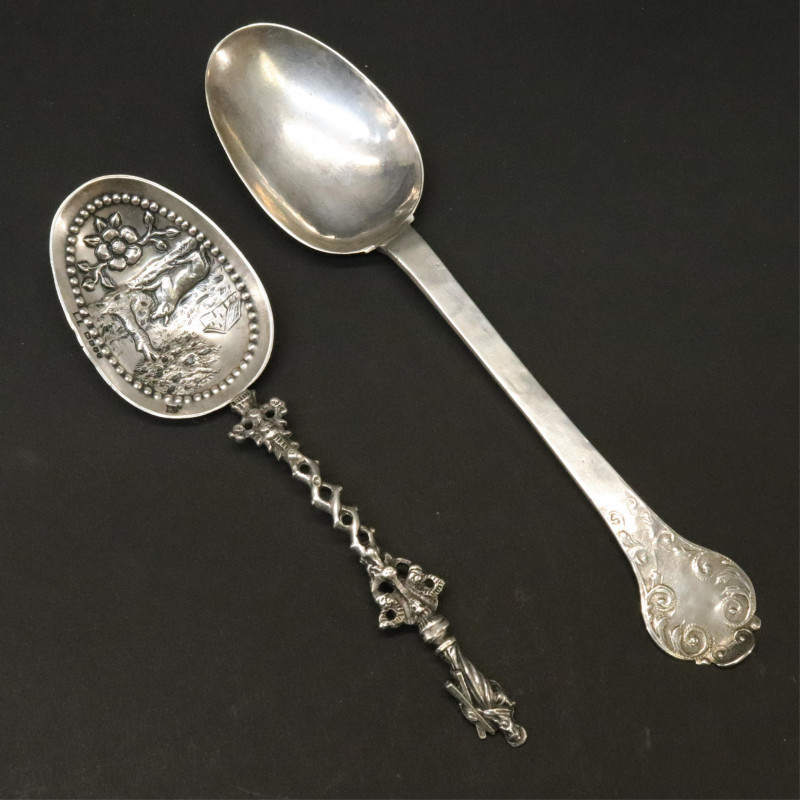 Image 1 of lot 18th C Spoon and Louis Landsberg c 1890 spoons