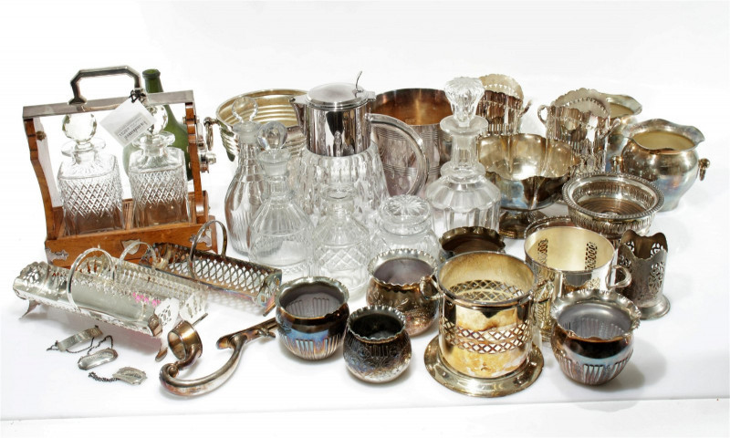 Early 20th C English Silverplate Bar/Table Wares
