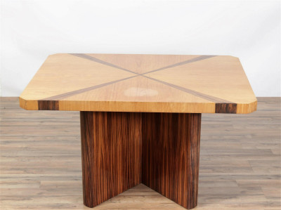 Image for Lot Art Deco Style Inlaid Rosewood Breakfast Table