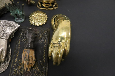 Image 4 of lot 2 Brass and Other Metal Hands