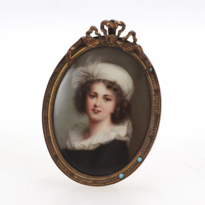 After Elisabeth Vigee Lebrun, Miniature Portrait