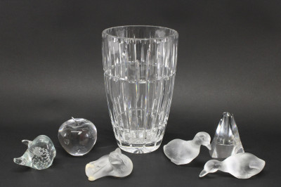Image for Lot Clear & Frosted Glass, Baccarat, Lalique, Tiffany