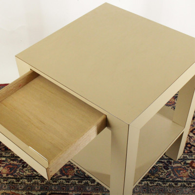 Image 2 of lot 1980&apos;s Tan Formica Veneered Side Table