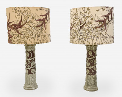 Image for Lot James Mont, table lamps in grape vine motif