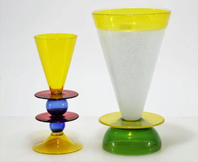 Image for Lot Two Pauly & Co. - Color Glass Vases