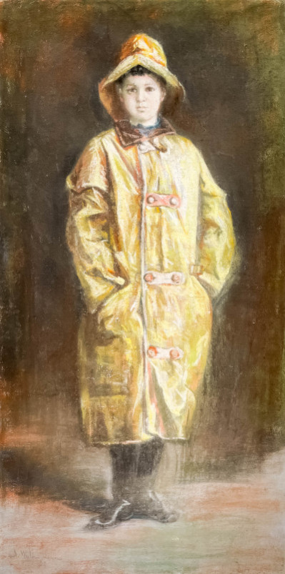 Image for Lot Isabel Wylie Lowe  - Untitled (Boy in Raincoat)
