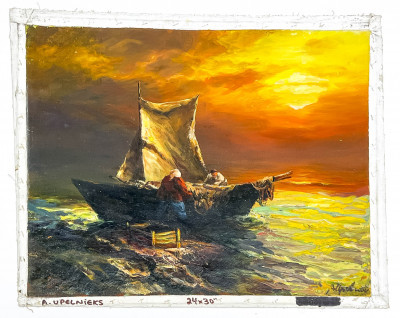 Arthur Upelnieks - Untitled (Ship at Dusk)