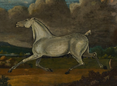 Artist Unknown - White Racehorse