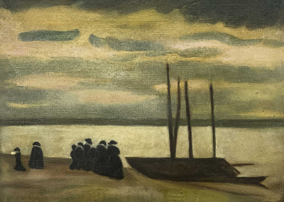 Image for Lot Unknown Artist - Untitled (Boat at the Shore)